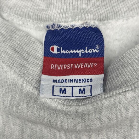 Vintage 90s Medium Notre Dame Irish Champion Reverse Weave Gray Sweatshirt - Picture 4 of 8